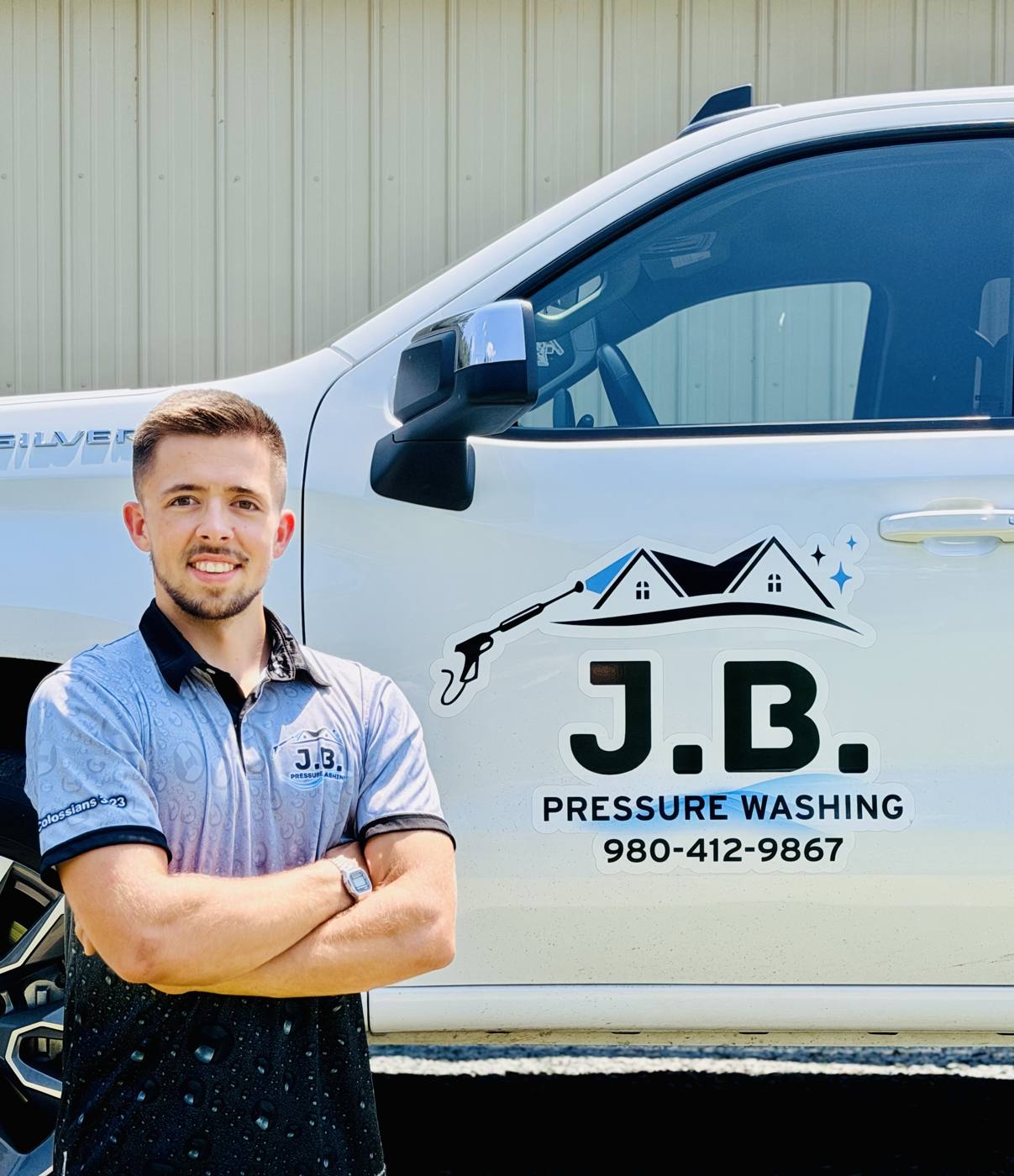 J.B. Pressure Washing owner Justus Bansemer